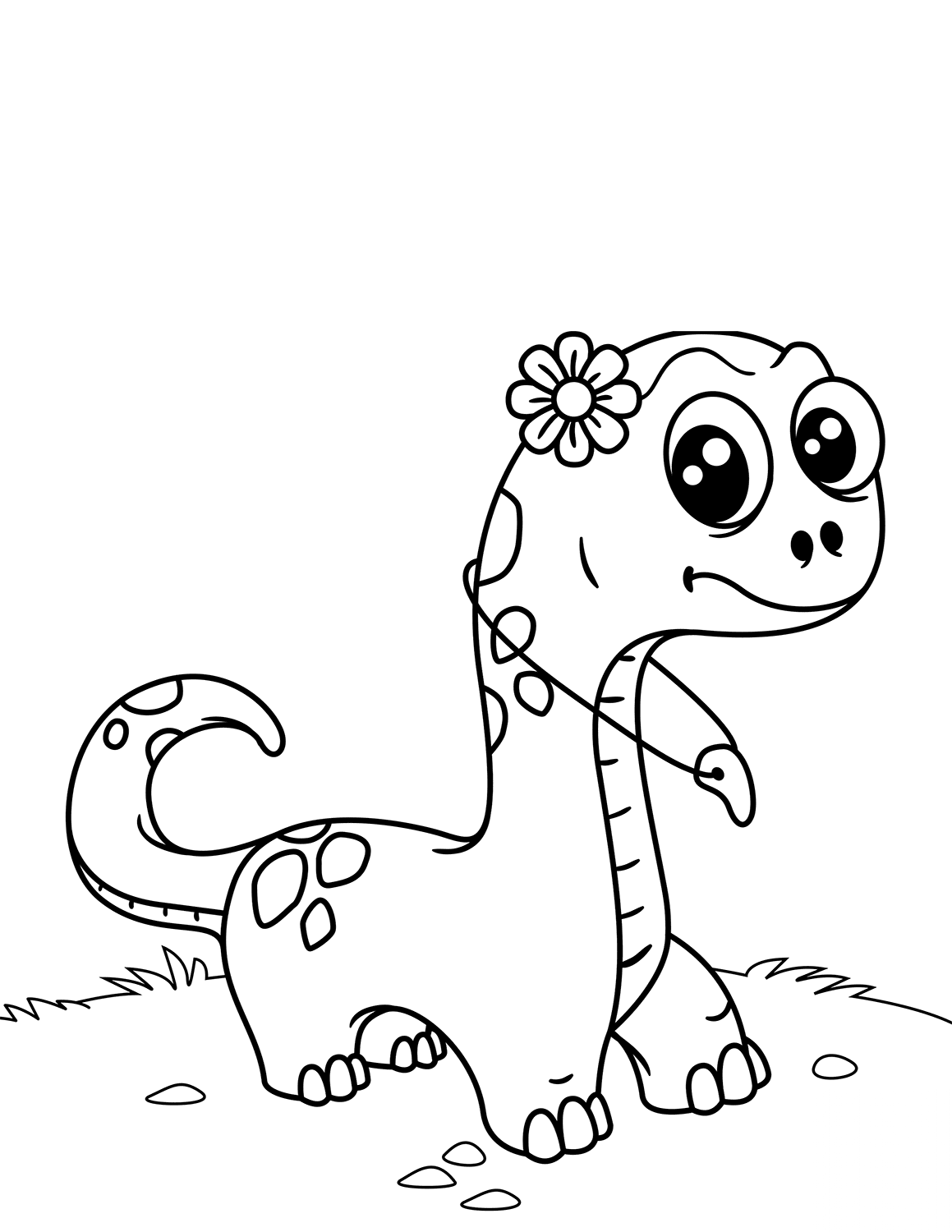 Cute Dinosaur with Tooth Necklace