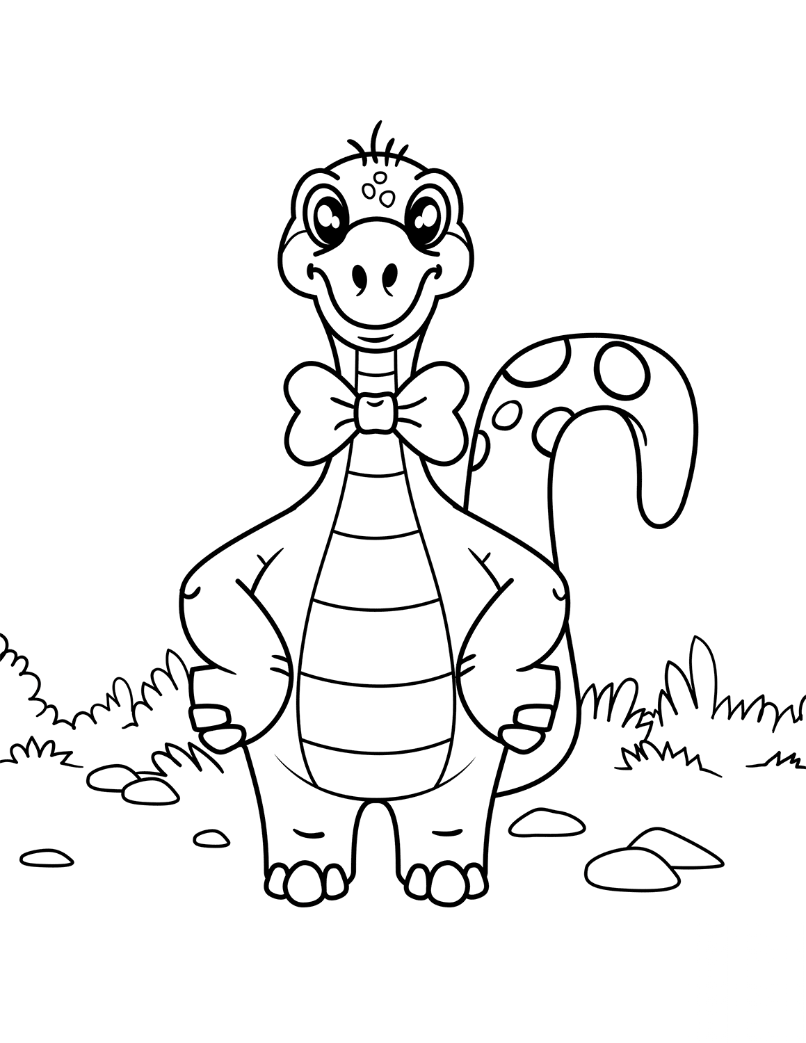 Dinosaur Wearing Bow Tie
