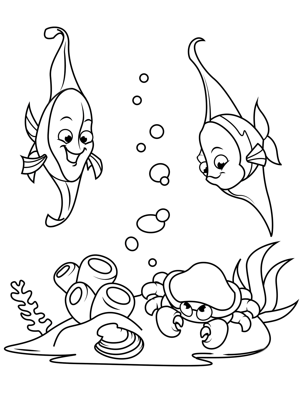 Coral Fish and Crab