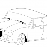 Samochód w stylu lat  60tych i 70tych