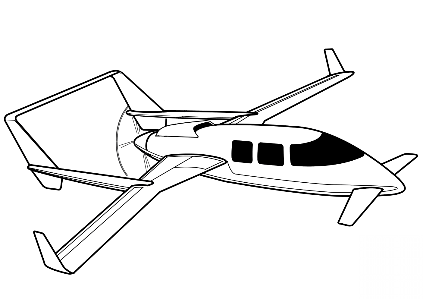 Twin-Boom Aircraft with Pusher...