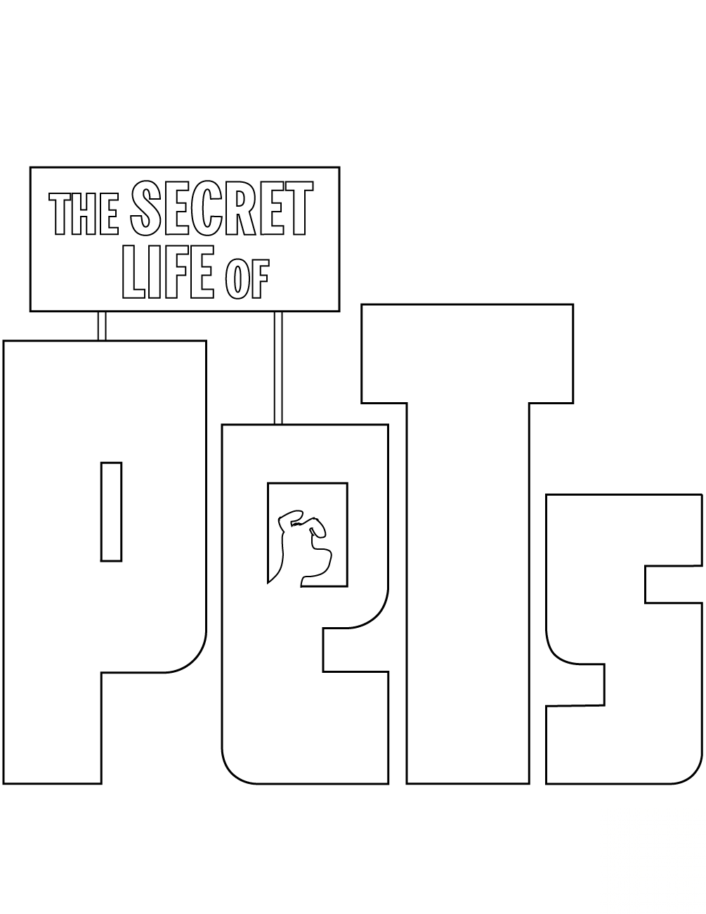 kolorowanka Sekretne zycie zwierzaków domowych