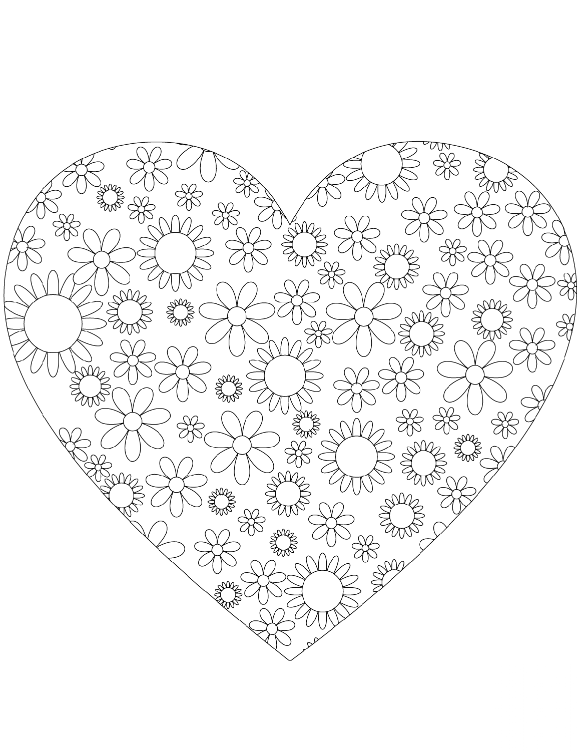 Heart with Flowers