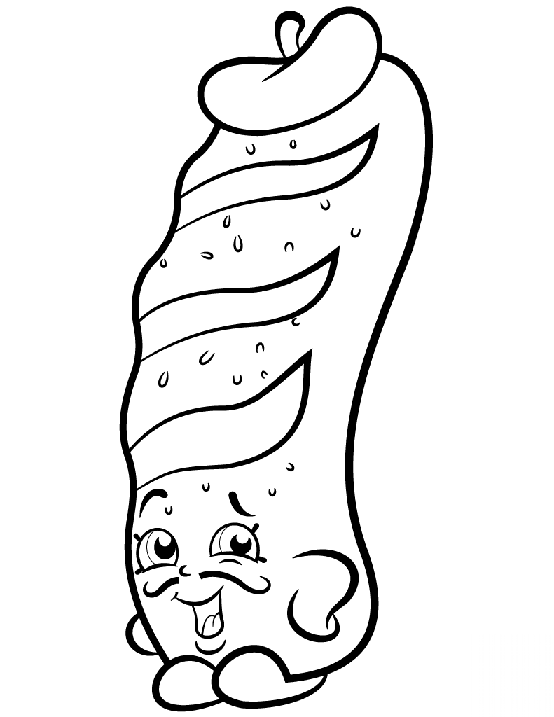 Slick Breadstick with Mustache Shopkin