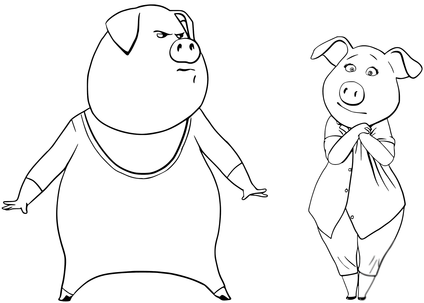 Gunter and Rosita from Sing