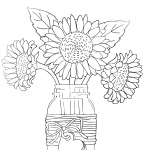 Sunflowers in Vase
