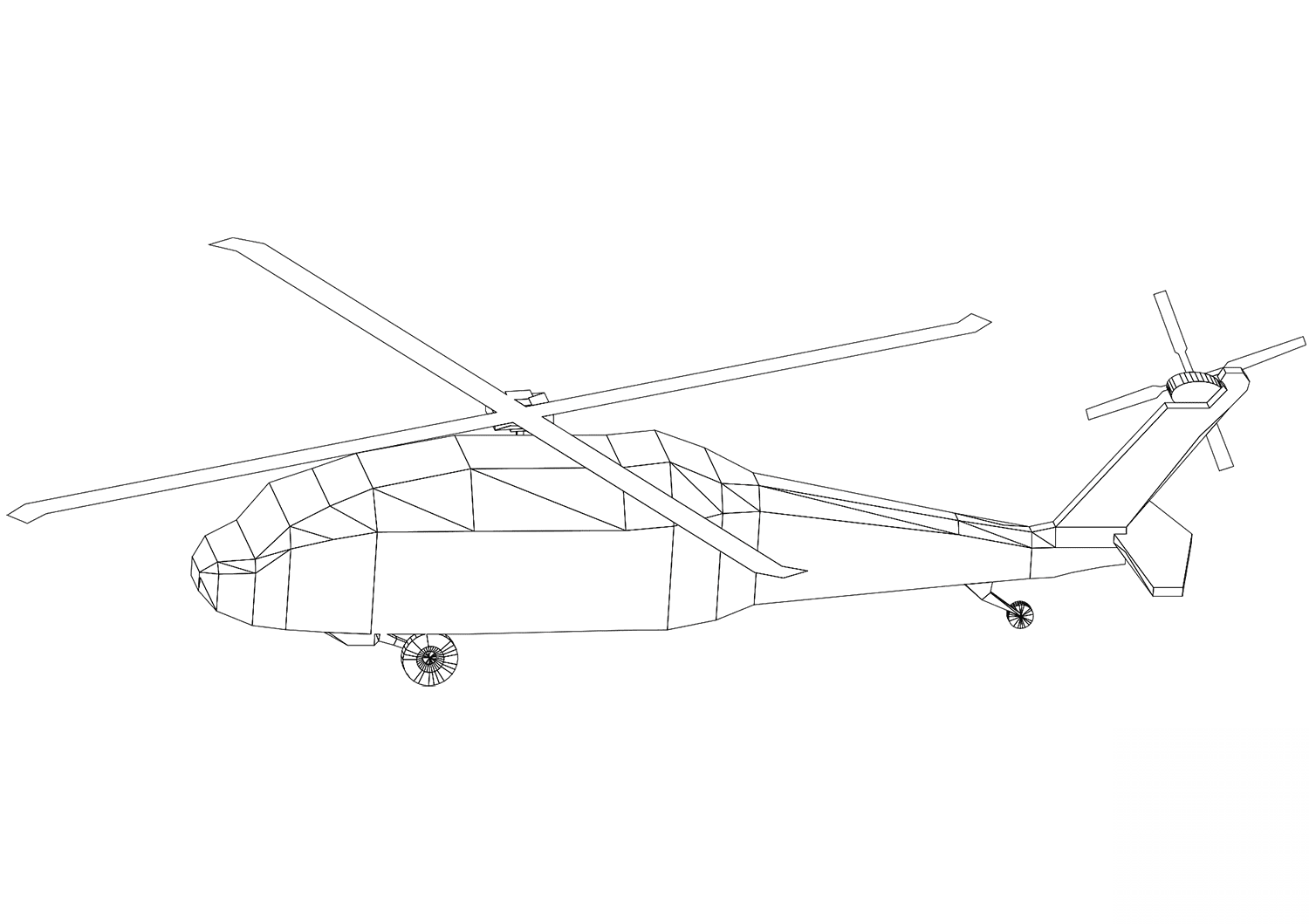 kolorowanka Śmigłowce wojskowe