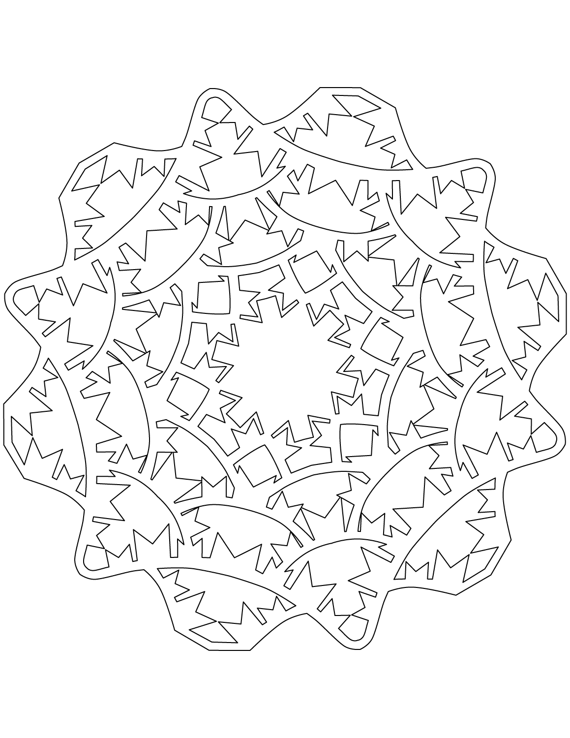 Snowflake with Bunting Flags