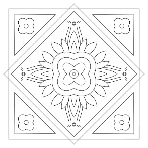 kolorowanka Square mandalas