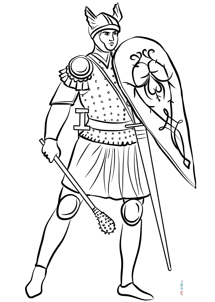 Medieval Soldier with Mace