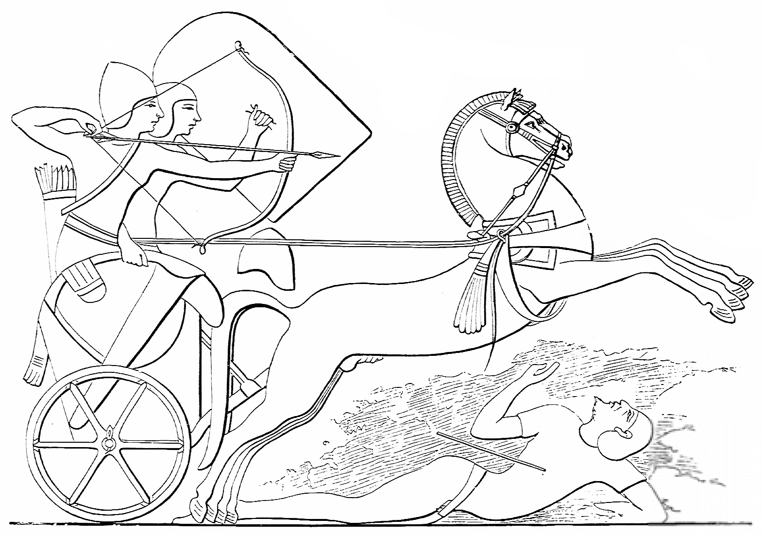 Ancient Egypt Battle Scene