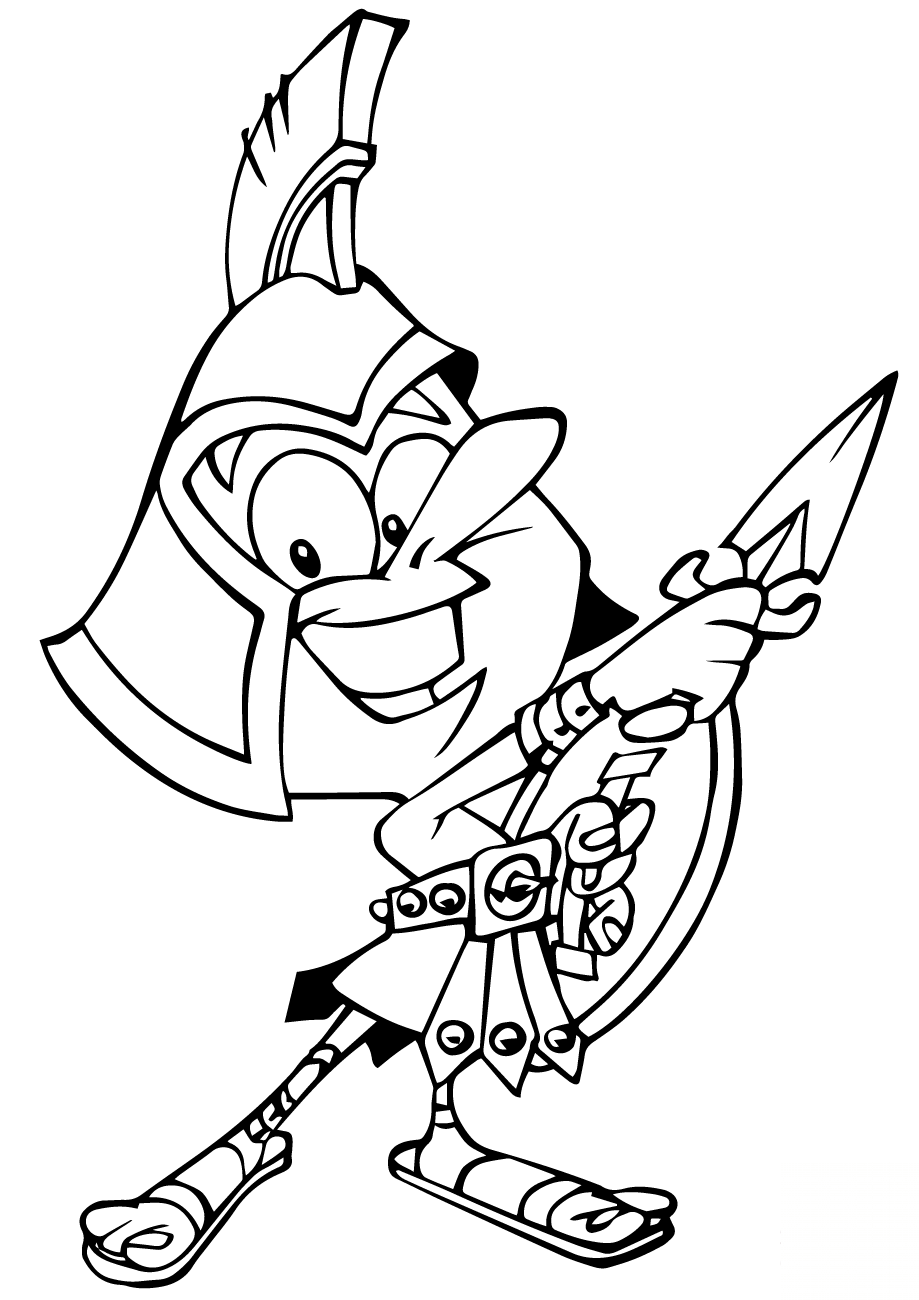Cartoon Roman Legionary Soldier