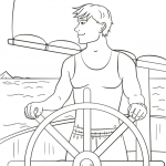 Man at Ship Wheel