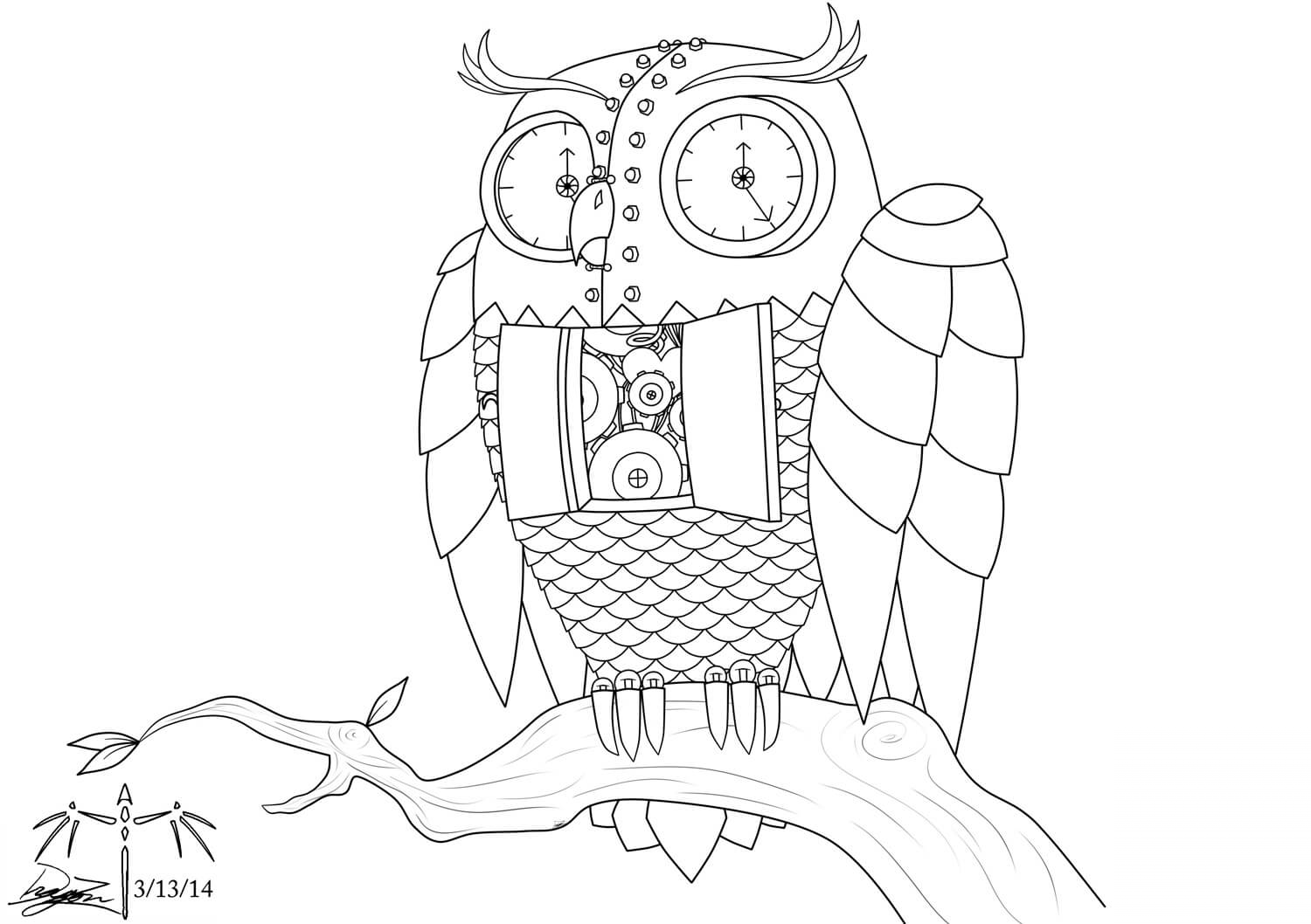 Sowa Steampunk zainspirowana przez...