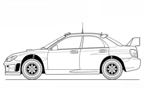 kolorowanka Subaru
