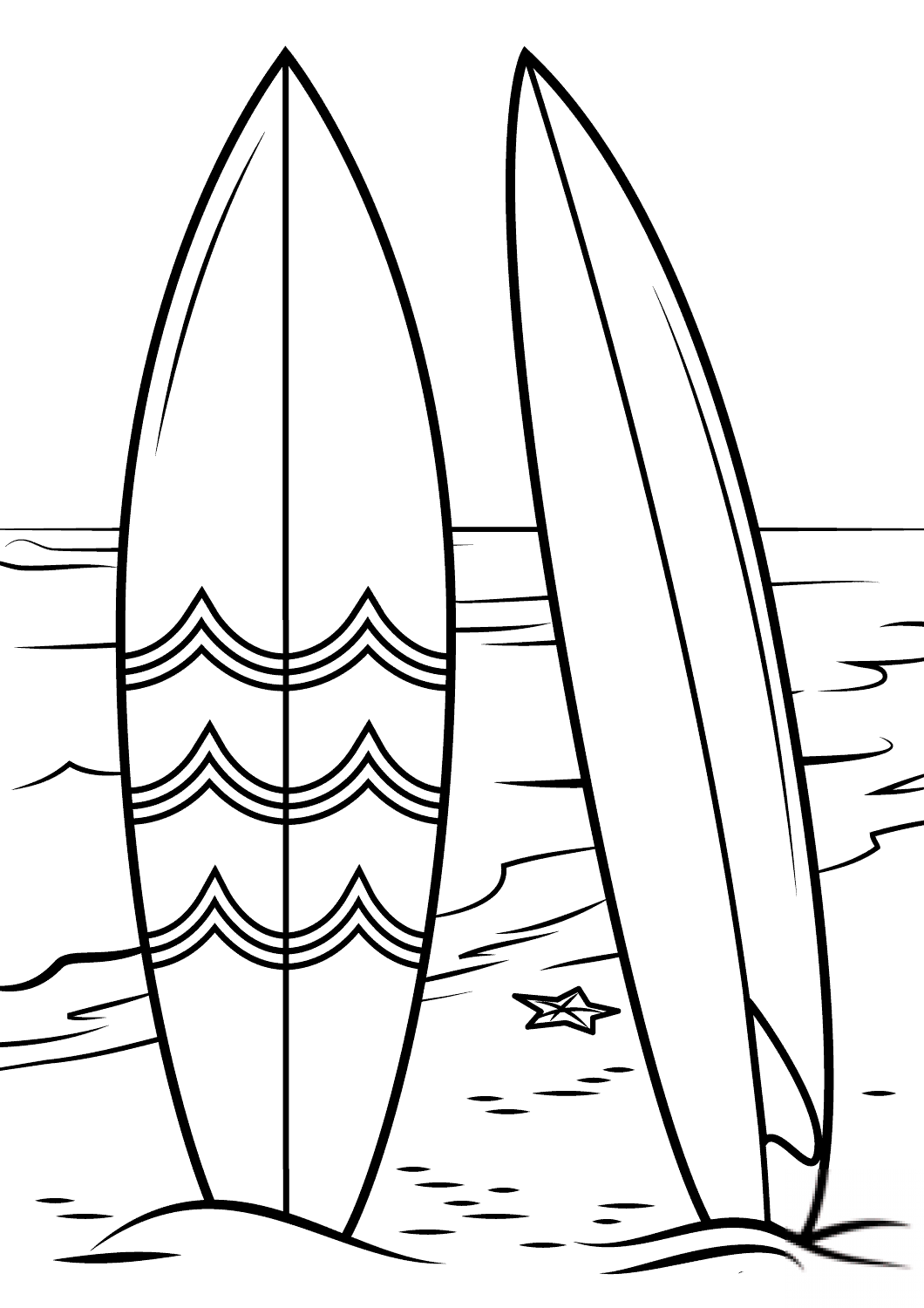 Surfboards on Beach