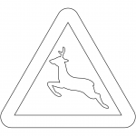 "Wild Animals (Deer)" Sign in Sweden
