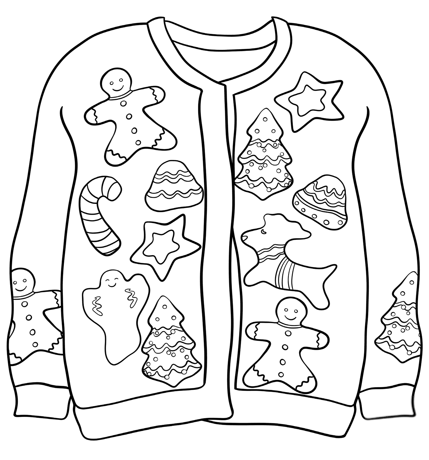 Christmas Sweater with Gingerbreads