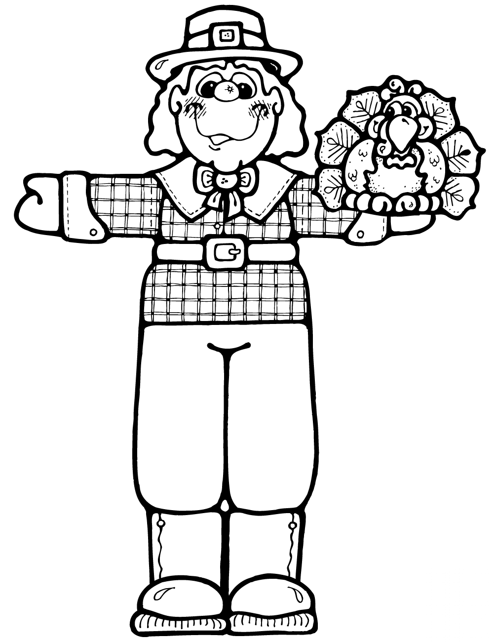 Pilgrim Boy with Turkey