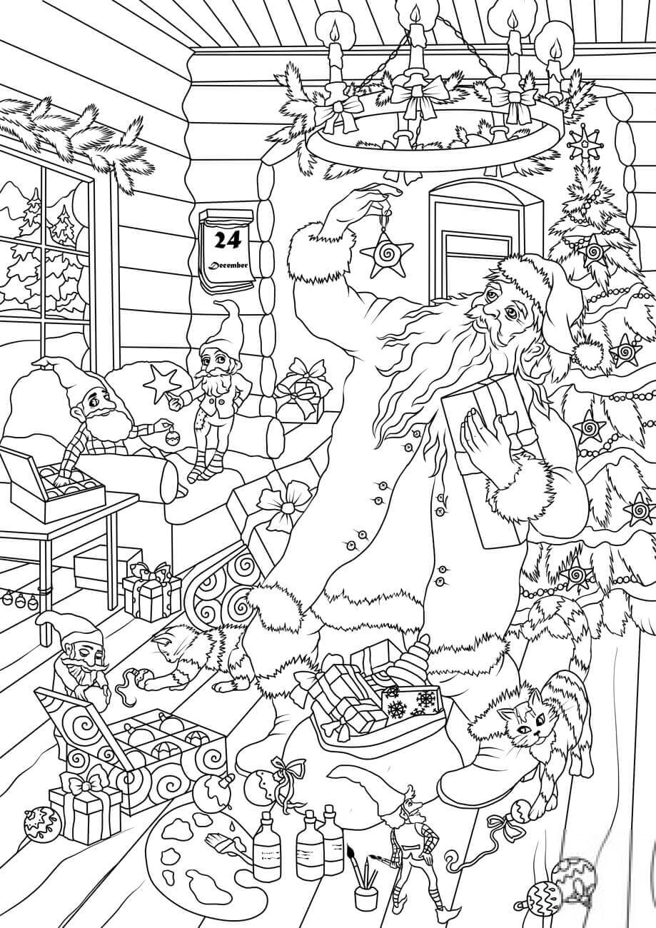 Santa Claus with Christmas Elves...