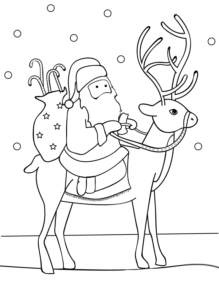Santa Riding Reindeer