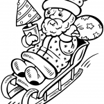 Santa Claus on Sleigh with...