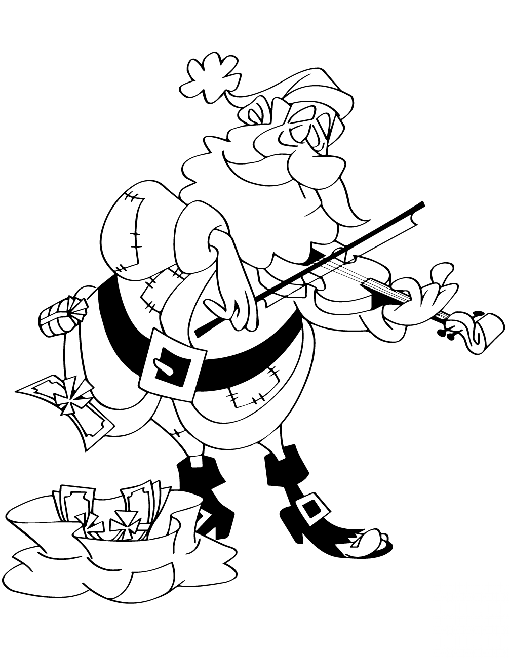 Santa Playing the Violin