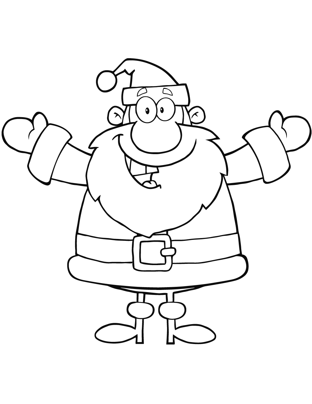 Happy Santa Claus with Open Arms...