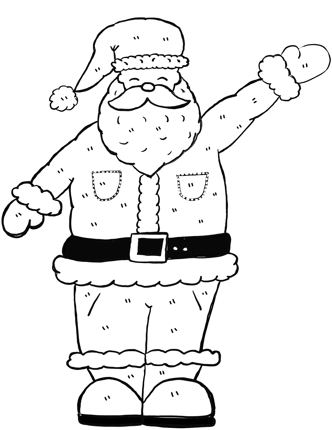 Santa Waving Hand