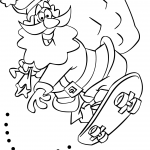 Santa Claus Riding a Skateboard