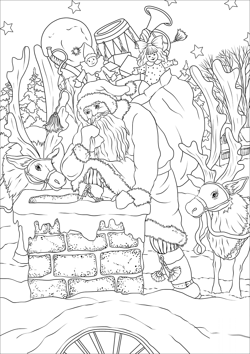 St. Nickolas coming down the Chimney