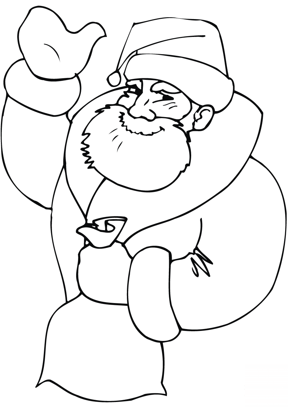 Santa Holding a Bag of Toys