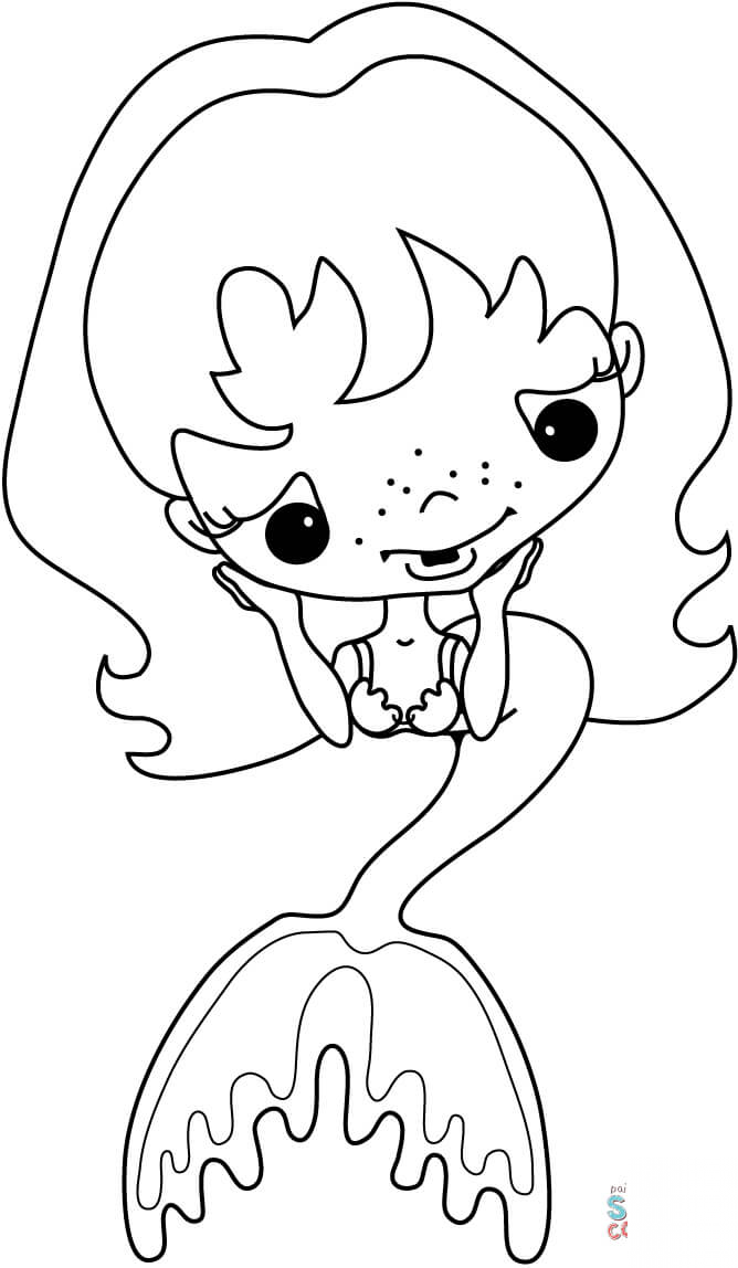 Mala Mermaid z piegami