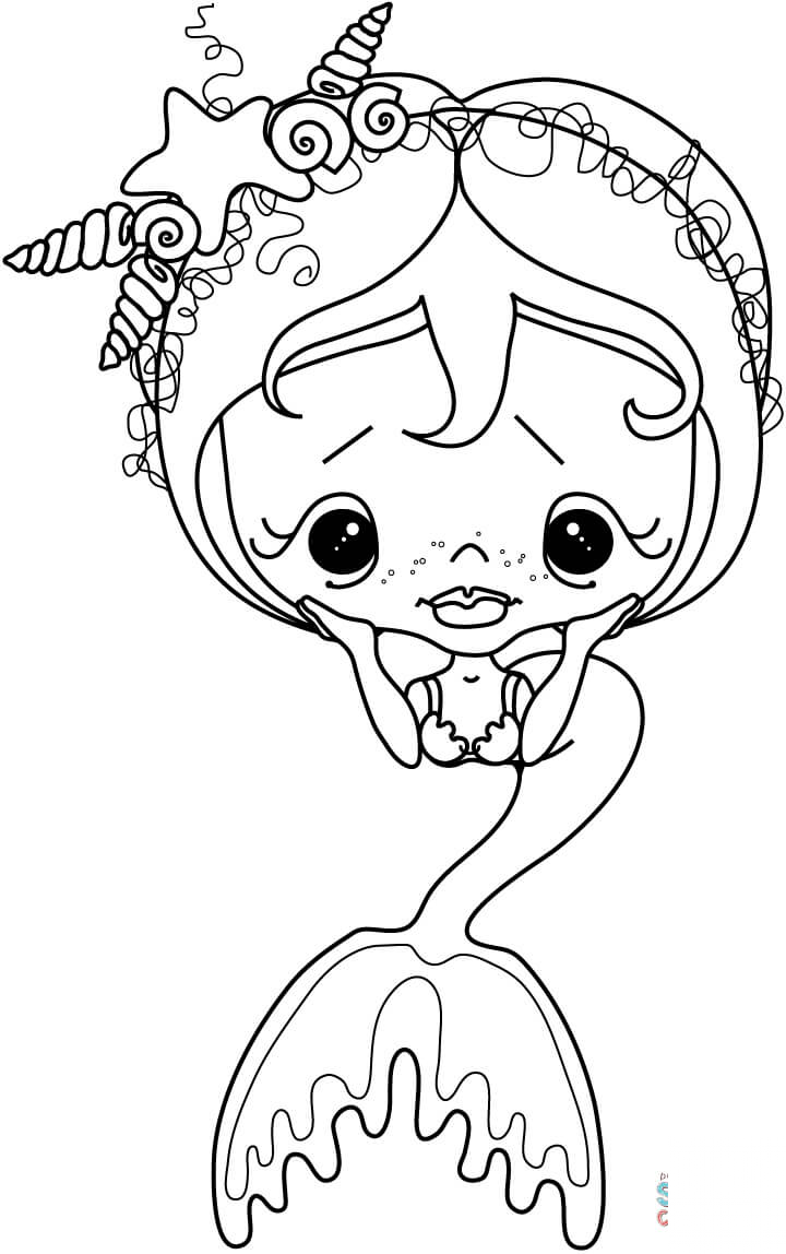 Smutna mała dziewczynka  Mermaid