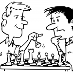Friends Playing Chess