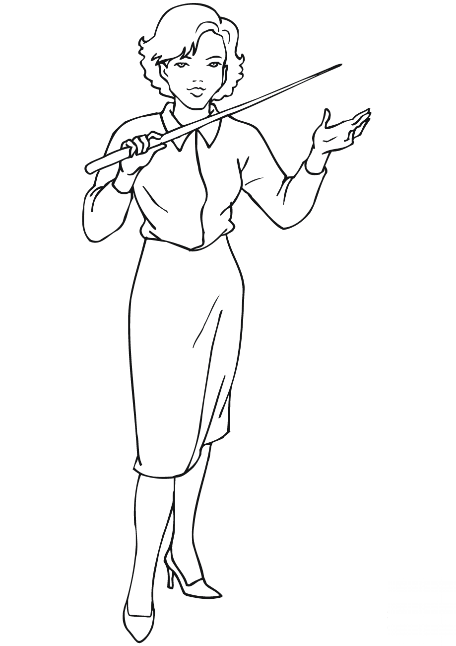 School Teacher with Pointer