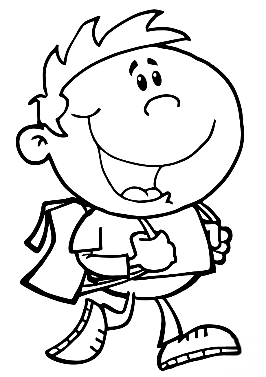 Walking School Boy