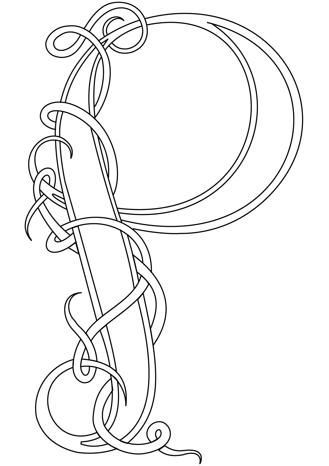 Celtic Style Letter P