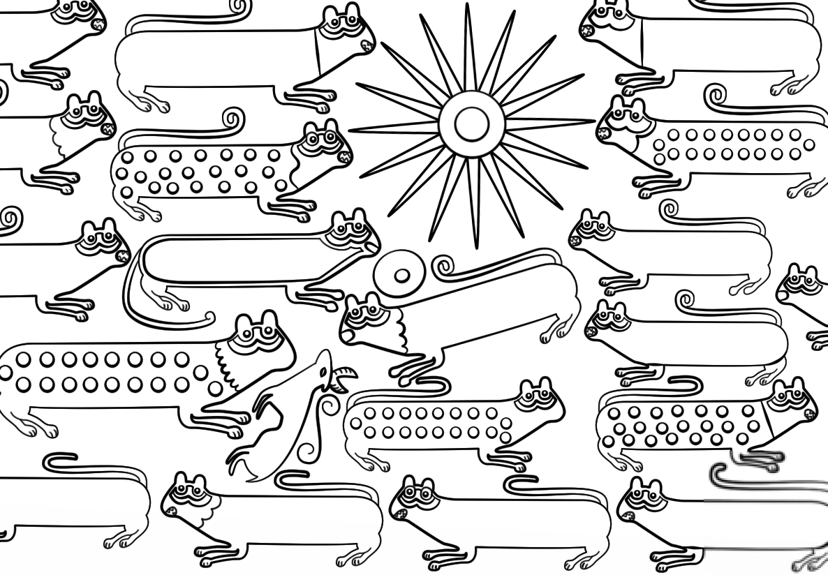 Huichol Art - Cats