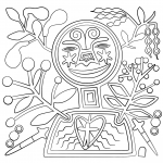 Huichol Art - Abstract Figure