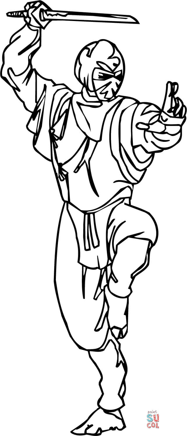Poza do walki ninja