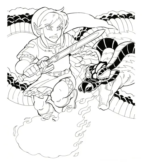 kolorowanka The legend of zelda