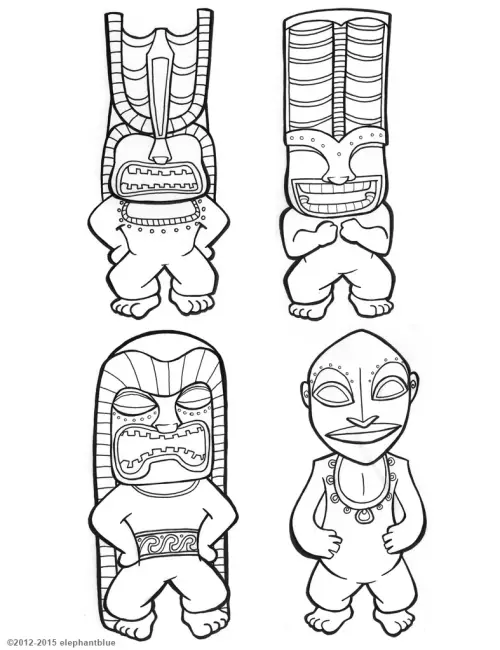 kolorowanka Tiki