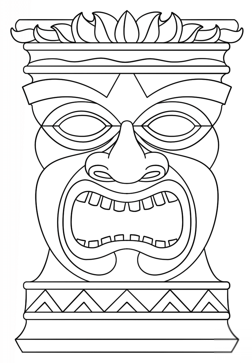 Maska totem Tików