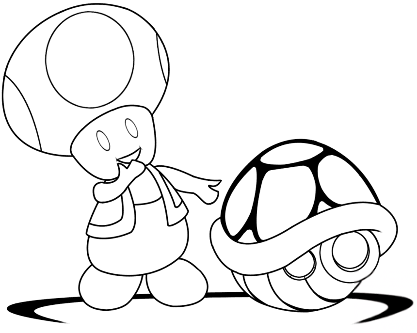 Toad with Green Shell