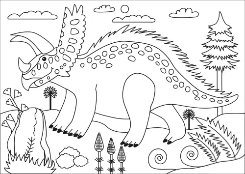 kolorowanka Triceratops