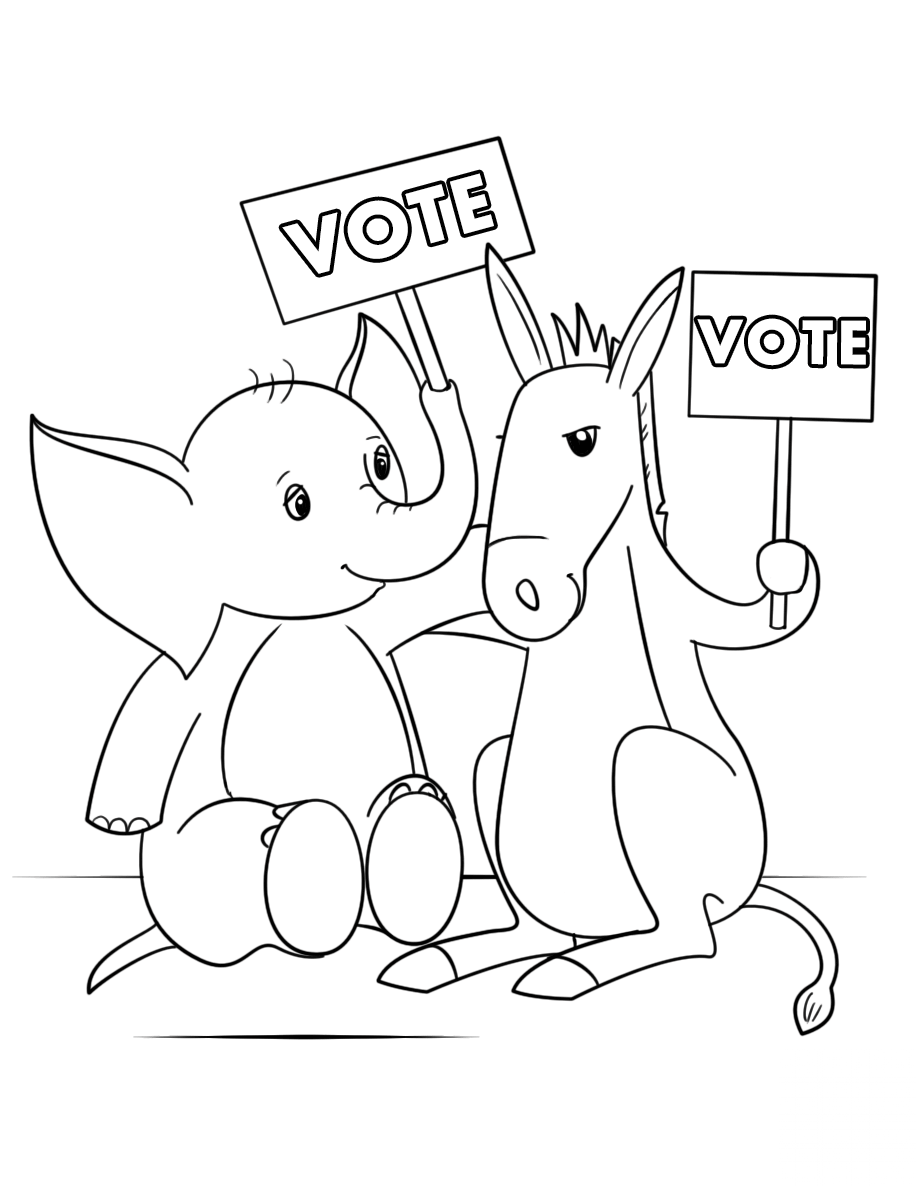 Cute Elephant and Donkey at...