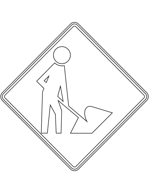 kolorowanka USA Road Signs