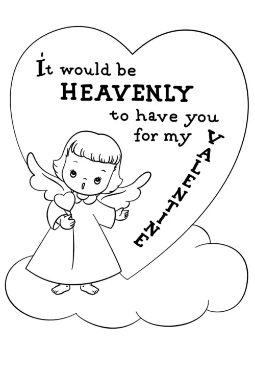 kolorowanka Valentine's Day Cards