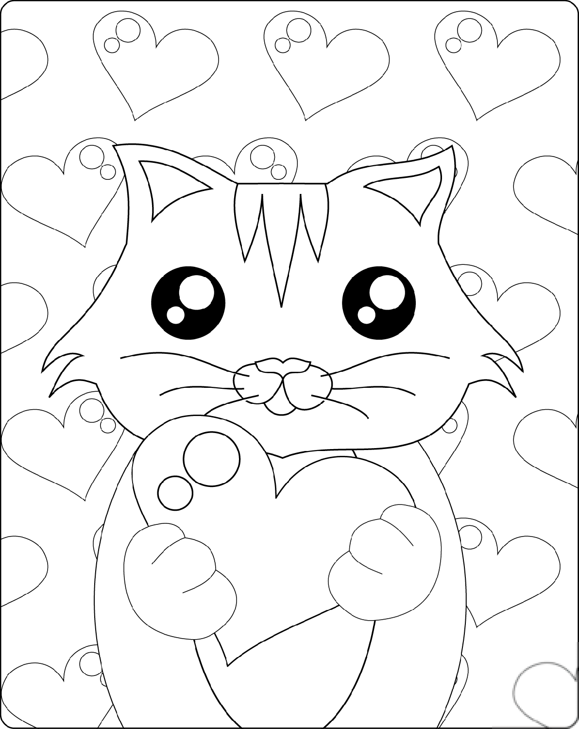 Kitten with Heart
